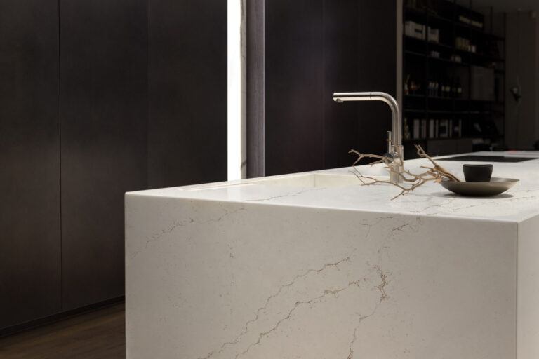 White marble kitchen