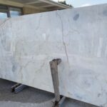 Silky white skyrou slab